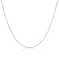 Sterlingsilber 1 mm gedrehte Fuchsschwanzkette 16 - 24 Zoll
