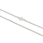 Sterlingsilber 1 mm gedrehte Fuchsschwanzkette 16 - 24 Zoll