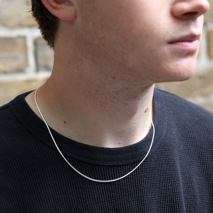 Sterling Silber 1 mm venezianische Kette 16 - 24 Zoll