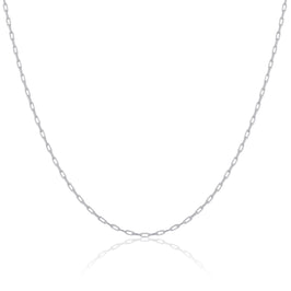 Sterlingsilber 2 mm lange Glieder Kabelkette 40 - 60 cm