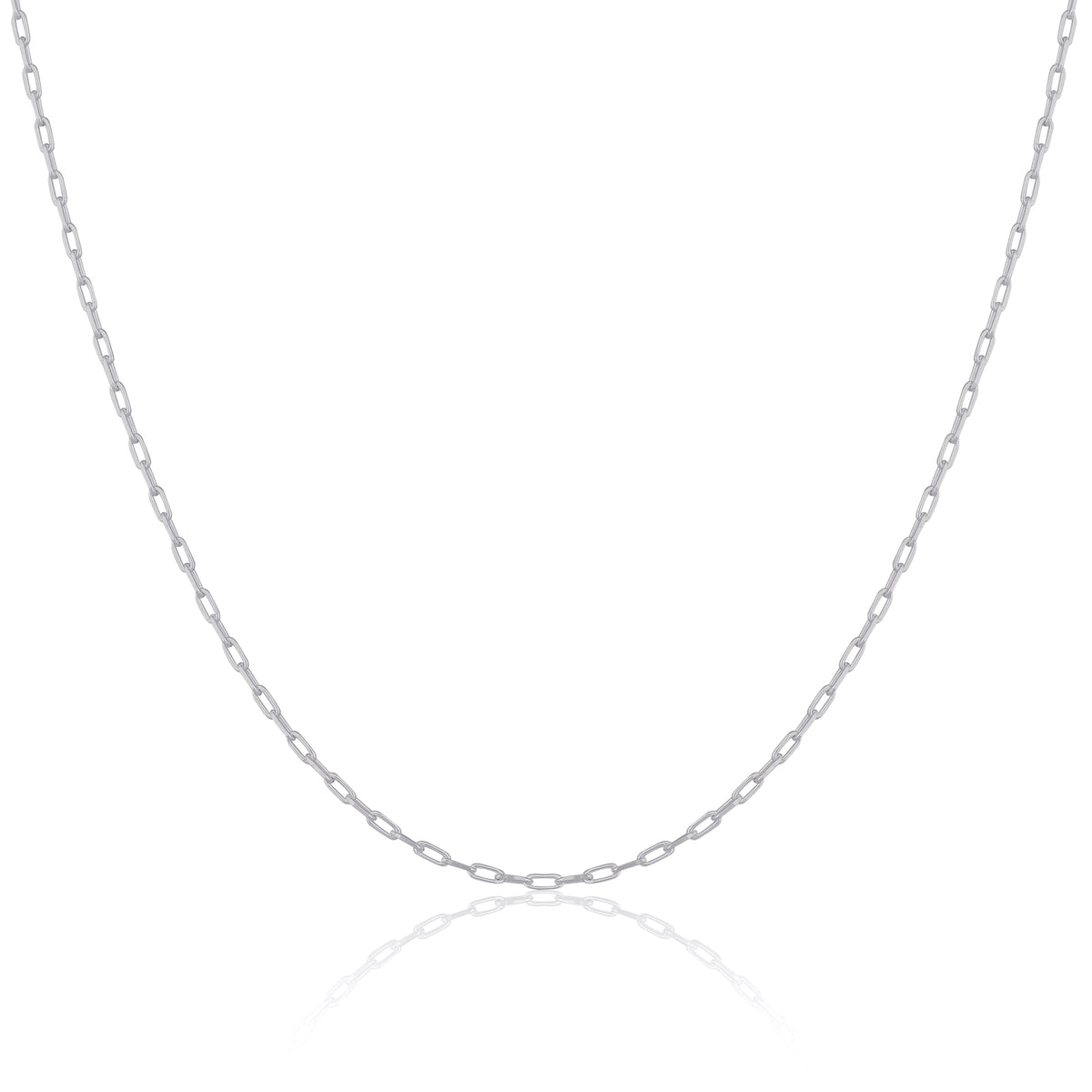 Sterlingsilber 2 mm lange Glieder Kabelkette 40 - 60 cm