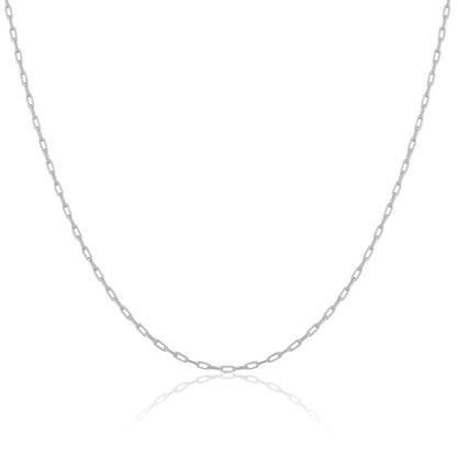Sterling Silber 2 mm lange Glieder Kabelkette 16 - 24 Zoll