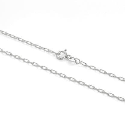 Sterling Silber 2 mm lange Glieder Kabelkette 16 - 24 Zoll