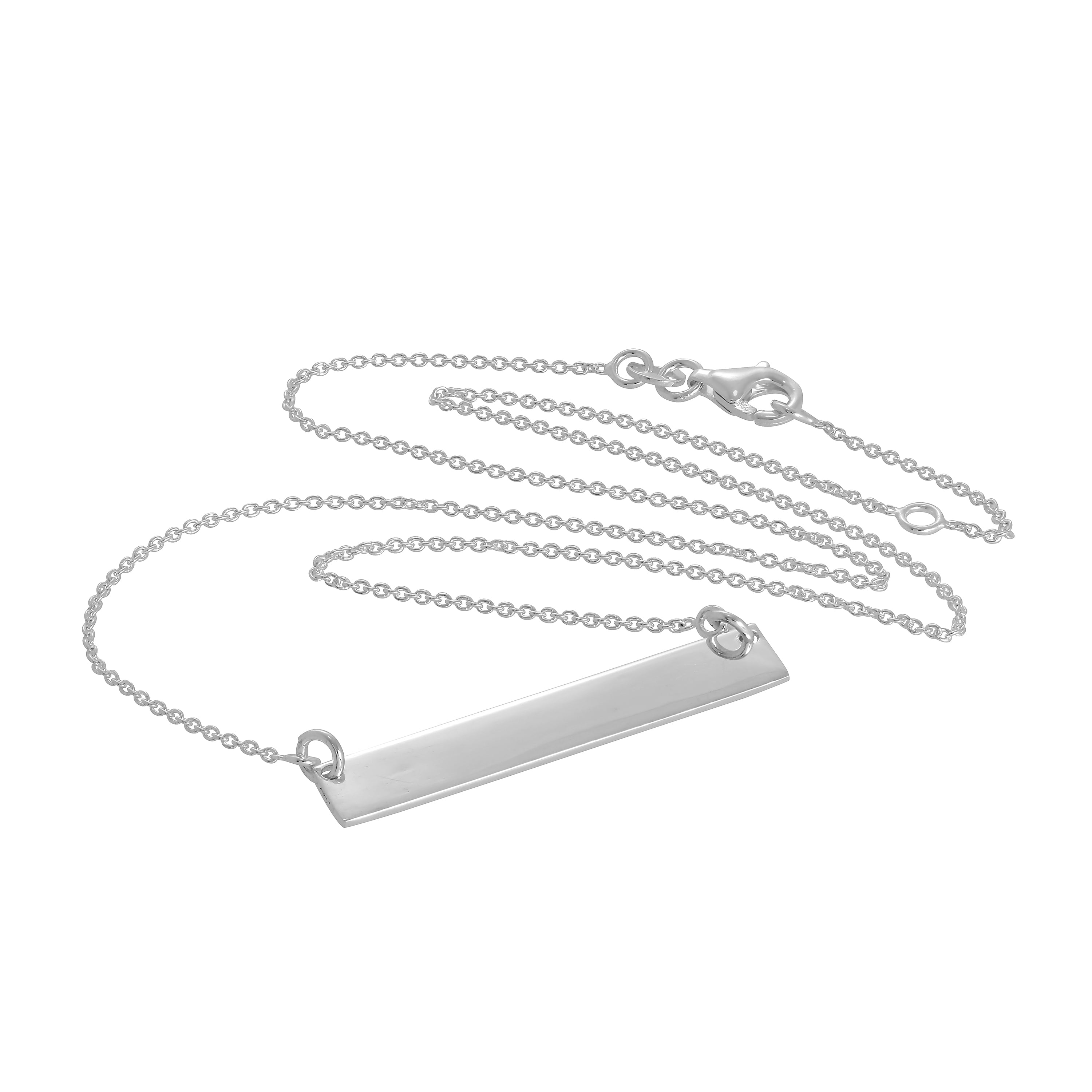 Sterlingsilber Gravierbar Stange 40,5 cm Halskette