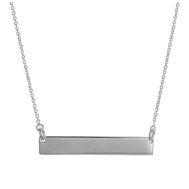 Sterlingsilber Gravierbar Stange 40,5 cm Halskette