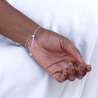 Sterlingsilber Verstellbar Armband mit Geschwungener Gravierbarer Stange