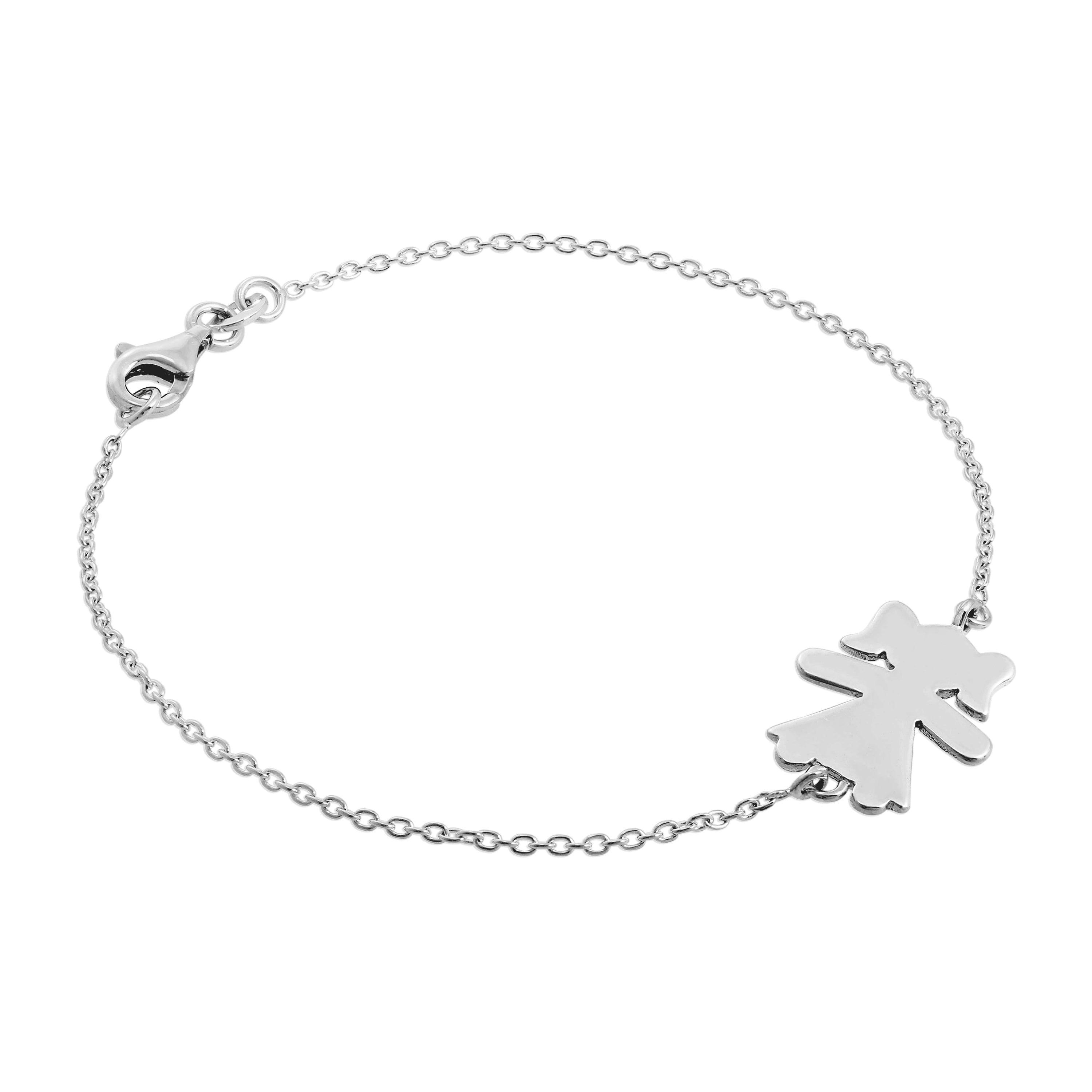 Sterlingsilber Ragdoll-Armband 7 Zoll