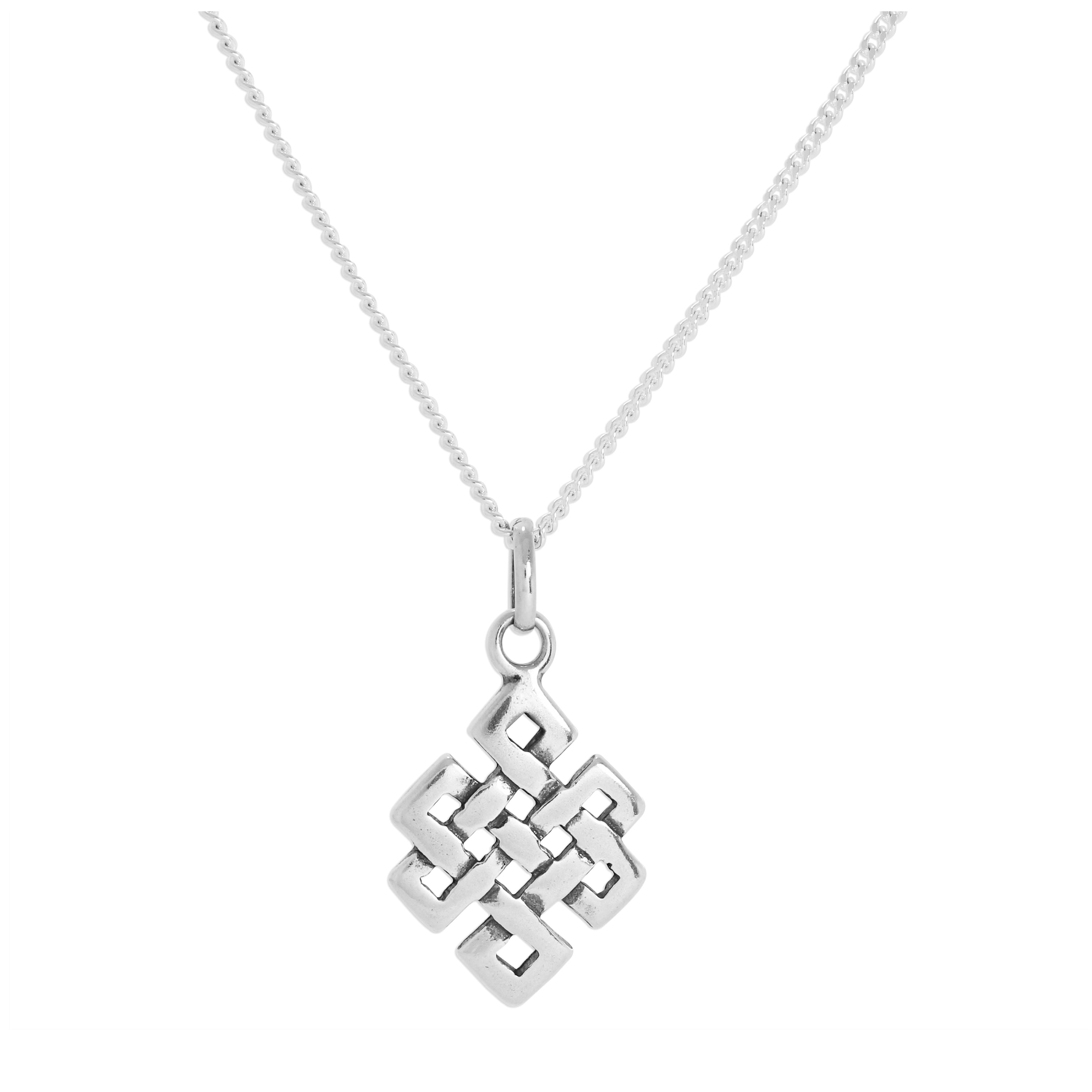 Halskette mit Anhänger aus Sterlingsilber mit keltischem Knoten 16 - 24 Zoll