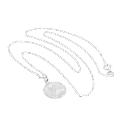 Halskette aus Sterlingsilber mit Madonna und Kind, 14–32 Zoll