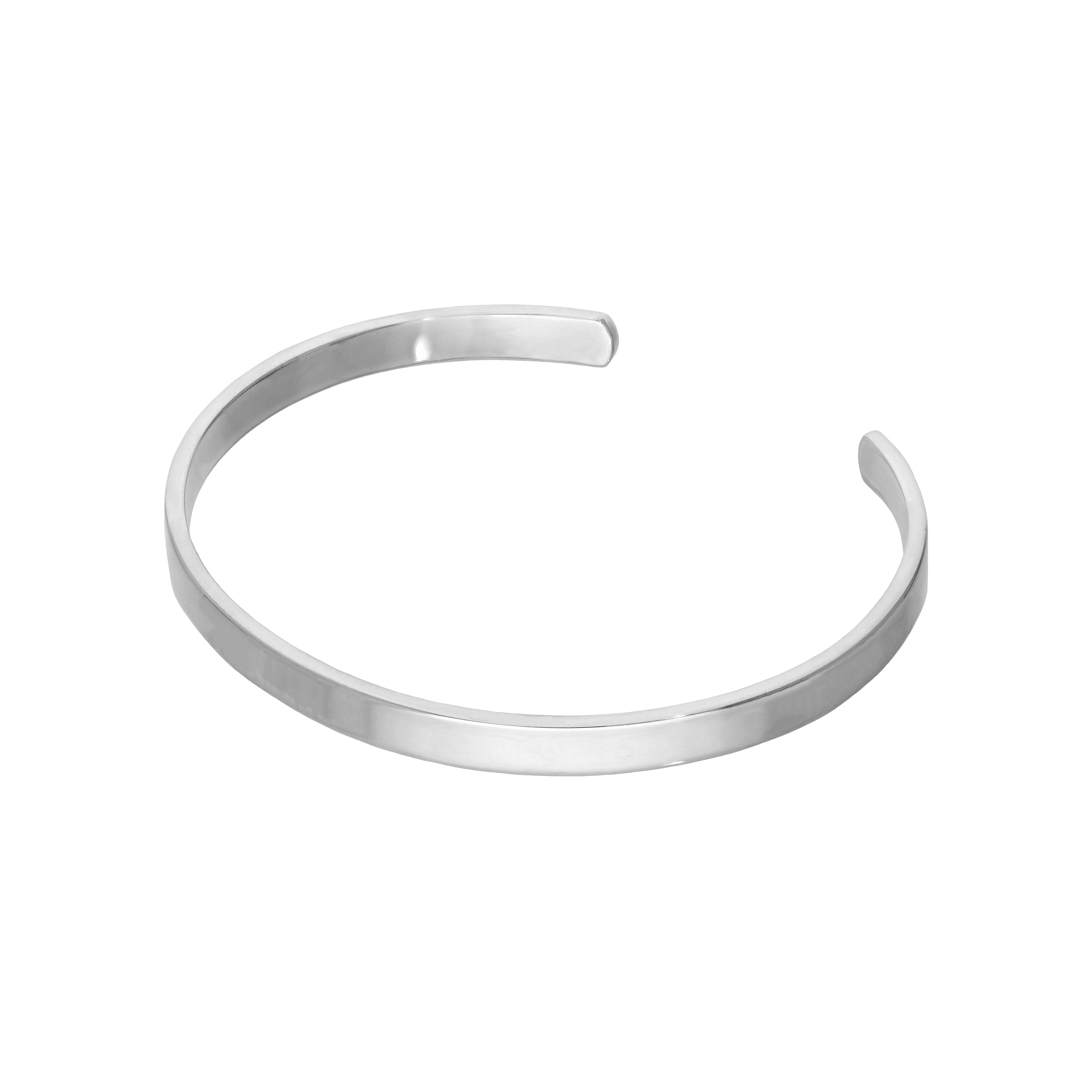 Sterlingsilber Gravierbar Einfach 70 mm Armreif groß