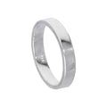 Sterlingsilber 4 mm flacher Ehering in Komfortweite Größe I - Z