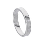 Sterlingsilber 4 mm flacher Ehering in Komfortweite Größe I - Z