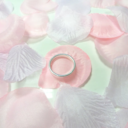 Sterling Silber 4 mm flacher Ehering in Komfortweite Größe I - Z