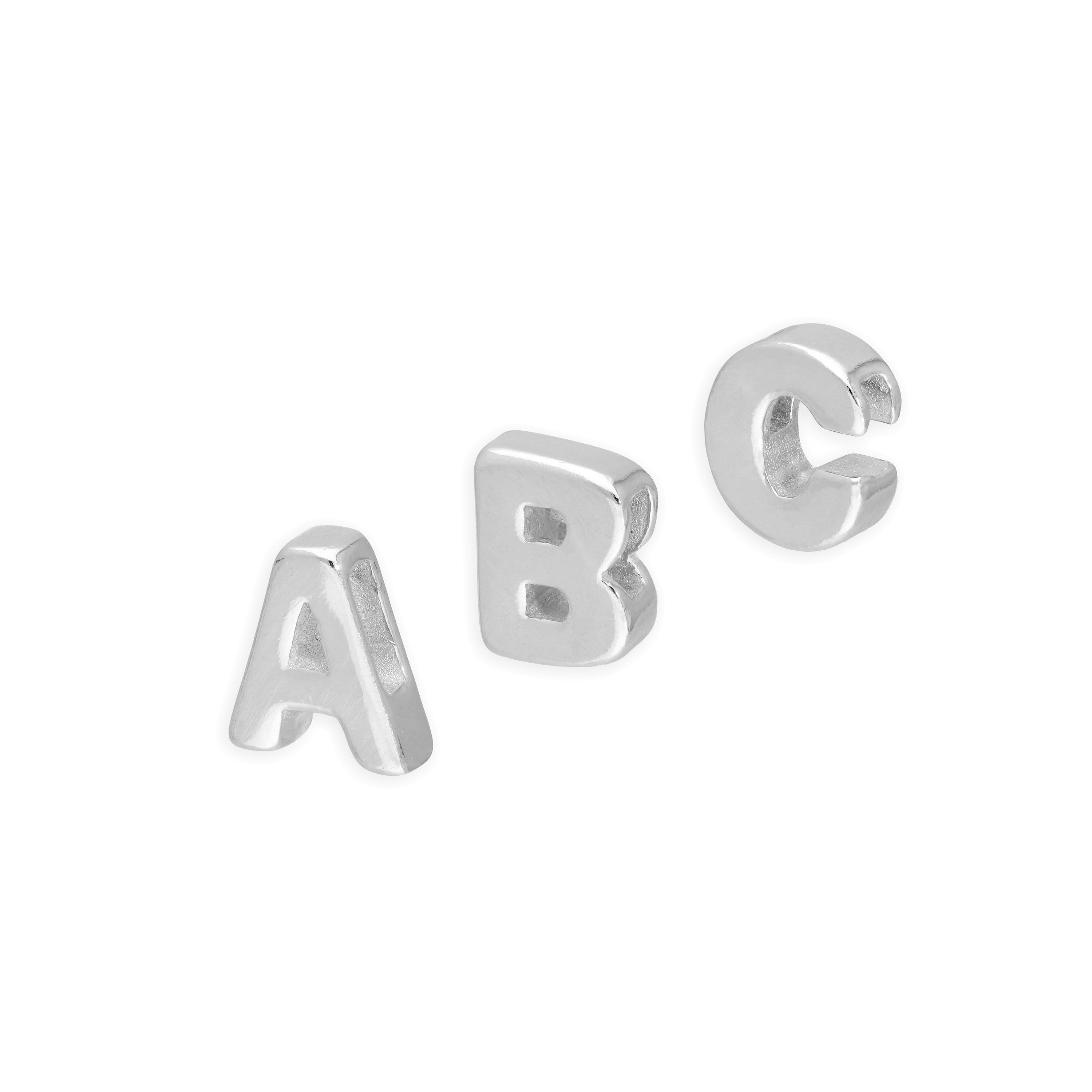 Sterlingsilber Alphabet Buchstaben Perlen A - Z