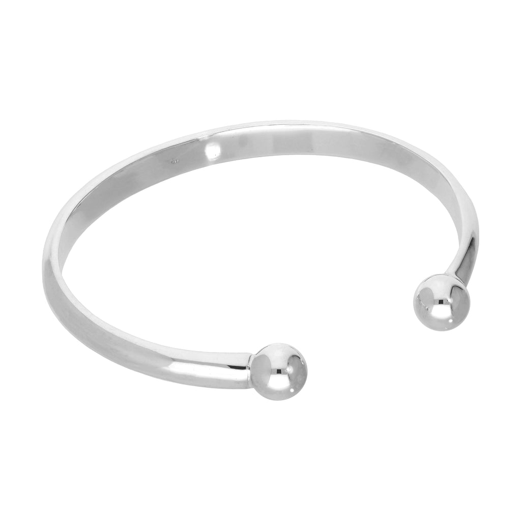 Sterlingsilber Herren Dick Schwer 71 mm Torque Armreif