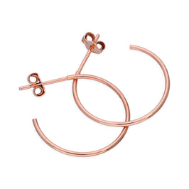 Rosévergoldet Sterlingsilber Offen 20 mm Creolen Ohrstecker