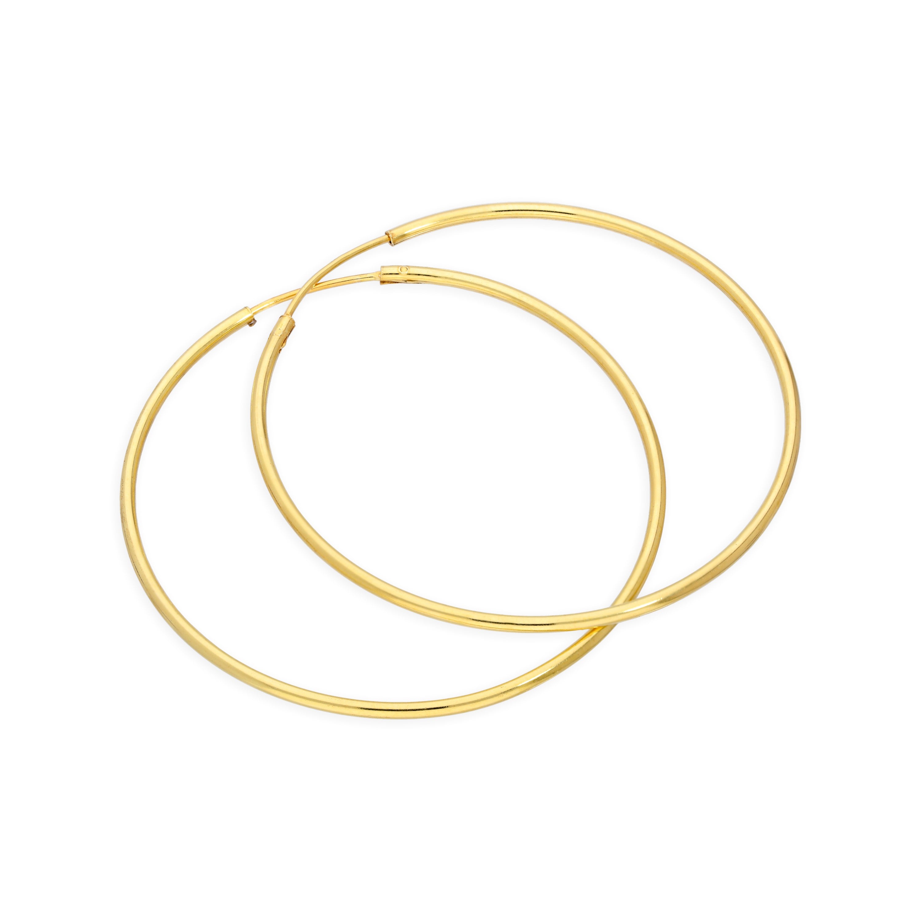 Vergoldete Sterlingsilber Ohrringe - 8 mm - 35 mm