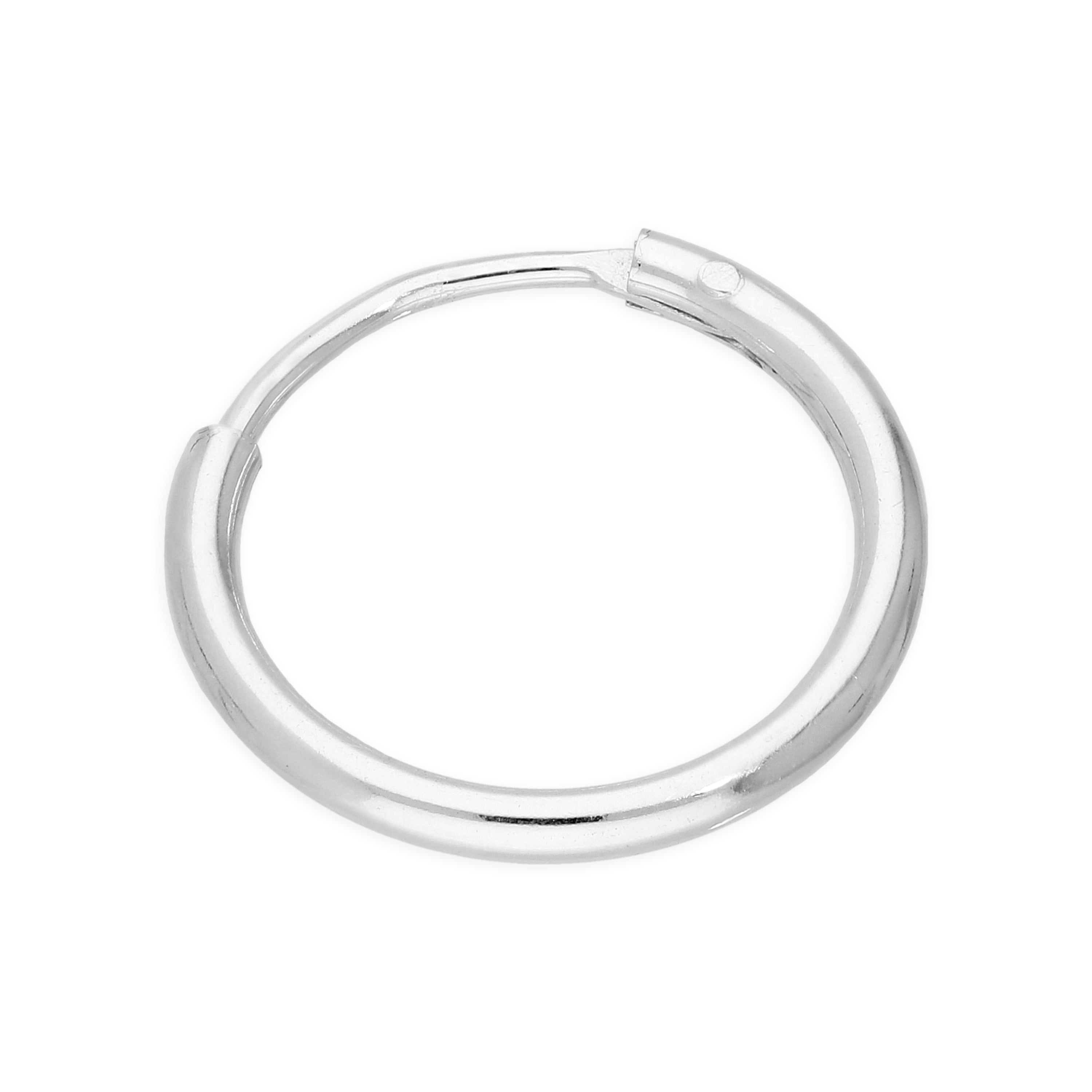 Einzel Sterlingsilber 12 mm Creolen Ohrring