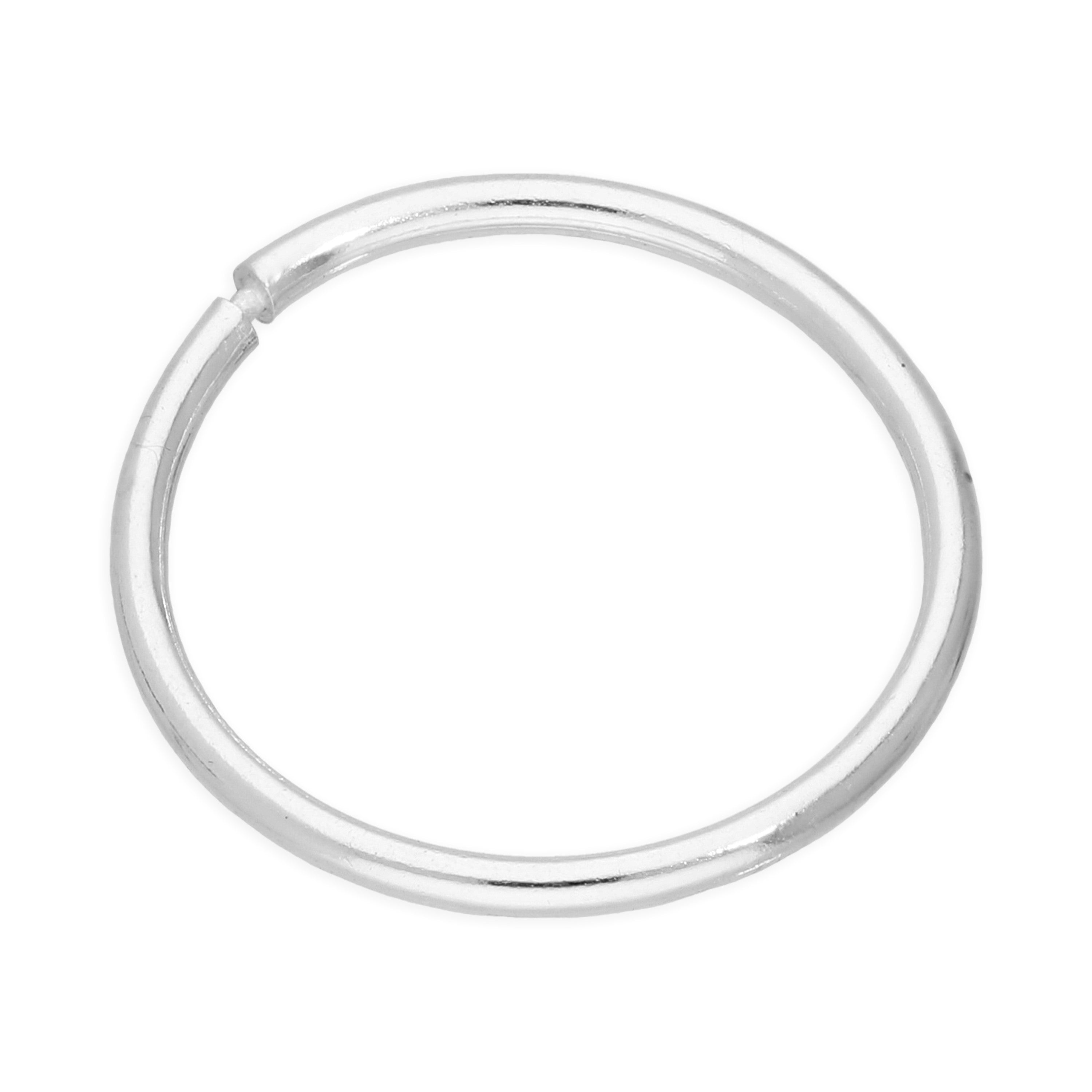 Einzel Sterlingsilber Leicht Schläfer 12 mm Creolen Ohrring