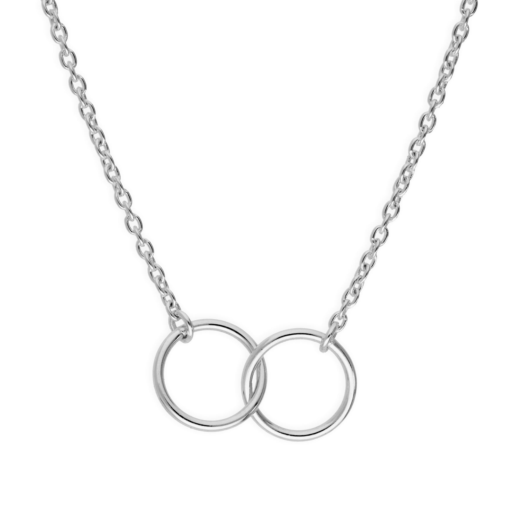 Sterlingsilber Unendlichkeit Karma Kreis Halskette & Armband Satz