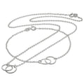 Set aus Halskette und Armband aus Sterlingsilber mit Unendlichkeitszeichen und Karma-Kreis