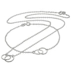 Set aus Halskette und Armband aus Sterlingsilber mit Unendlichkeitszeichen und Karma-Kreis