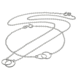 Sterlingsilber Unendlichkeit Karma Kreis Halskette & Armband Satz
