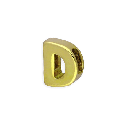 Vergoldeter Sterling Silber Buchstaben-Perlenanhänger A - Z