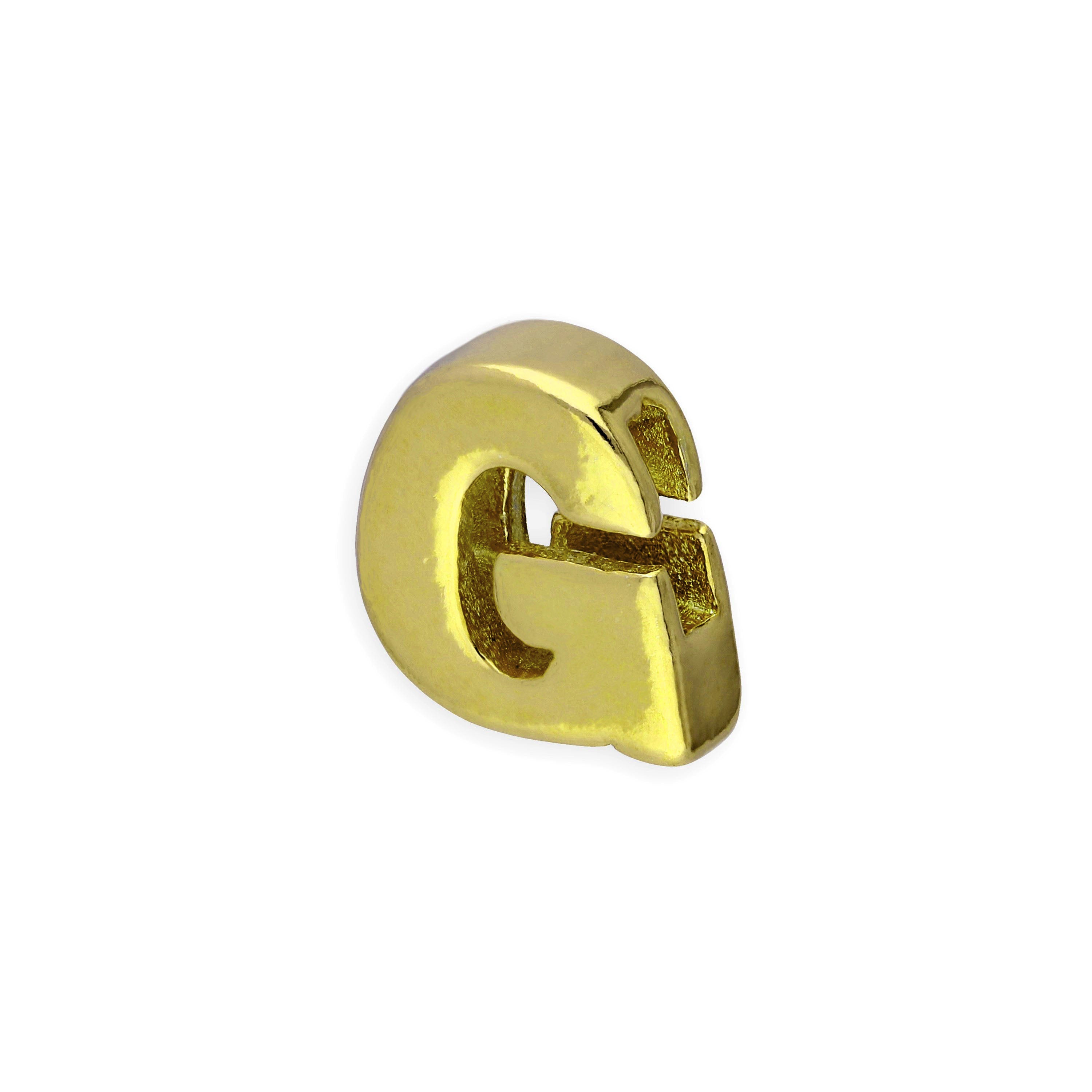 Vergoldeter Sterlingsilber Buchstaben-Perlenanhänger A - Z