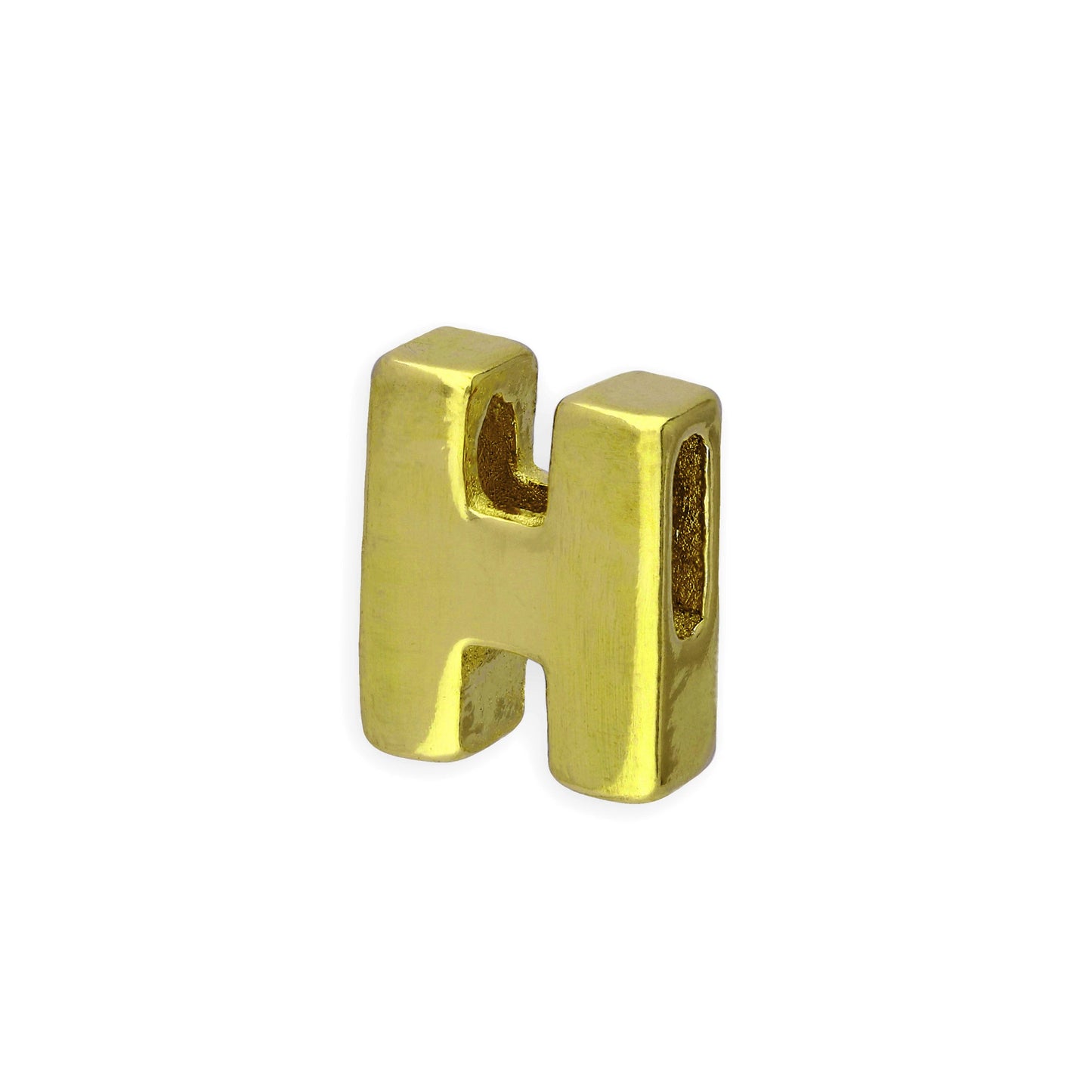 Vergoldeter Sterling Silber Buchstaben-Perlenanhänger A - Z