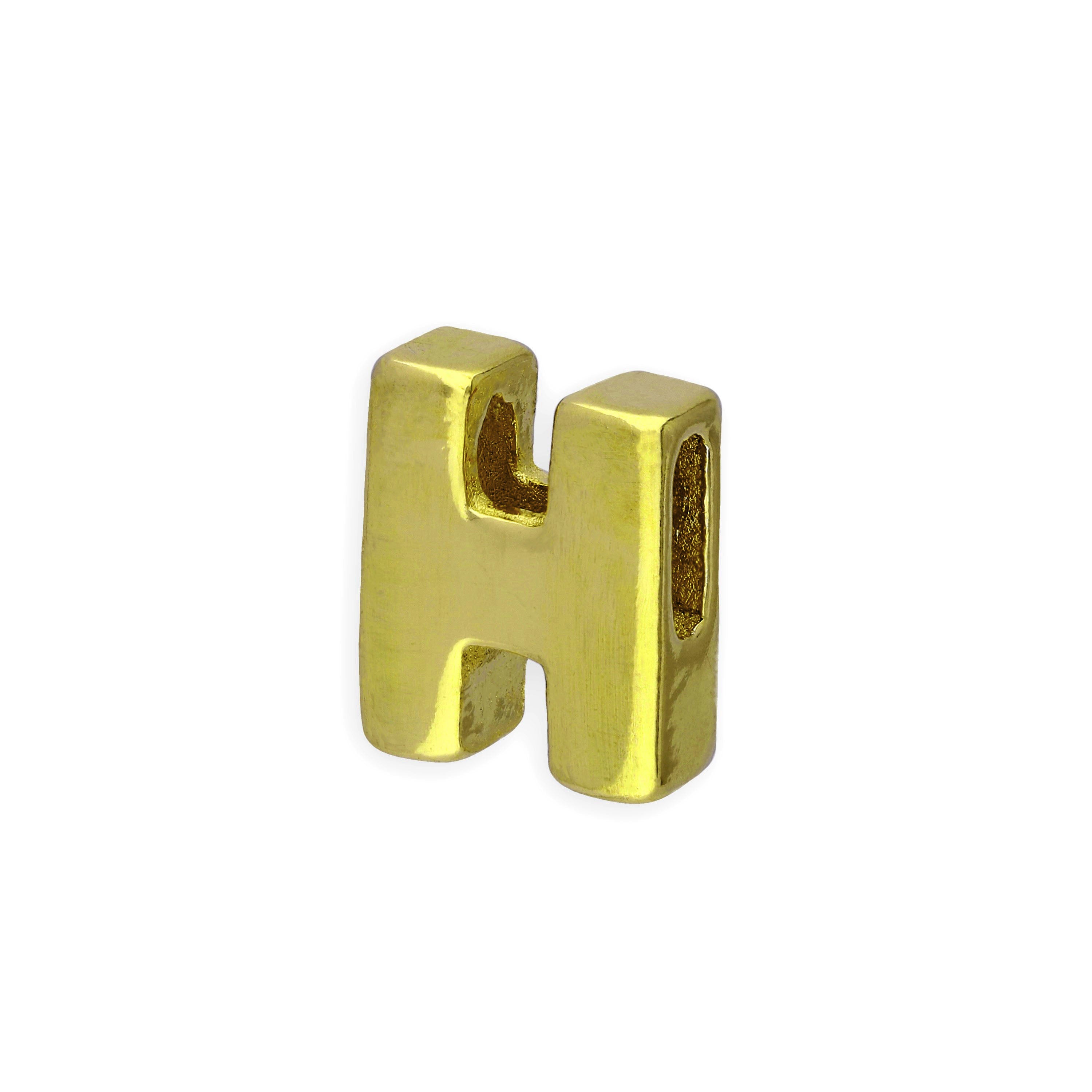 Vergoldeter Sterlingsilber Buchstaben-Perlenanhänger A - Z
