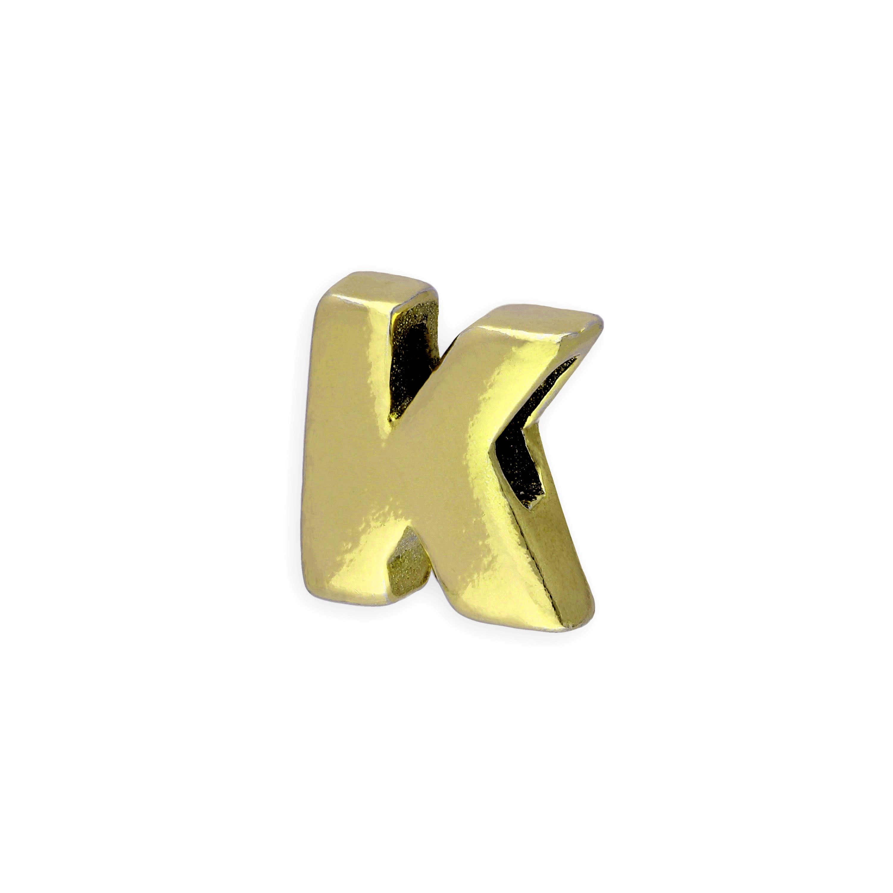 Vergoldeter Sterlingsilber Buchstaben-Perlenanhänger A - Z