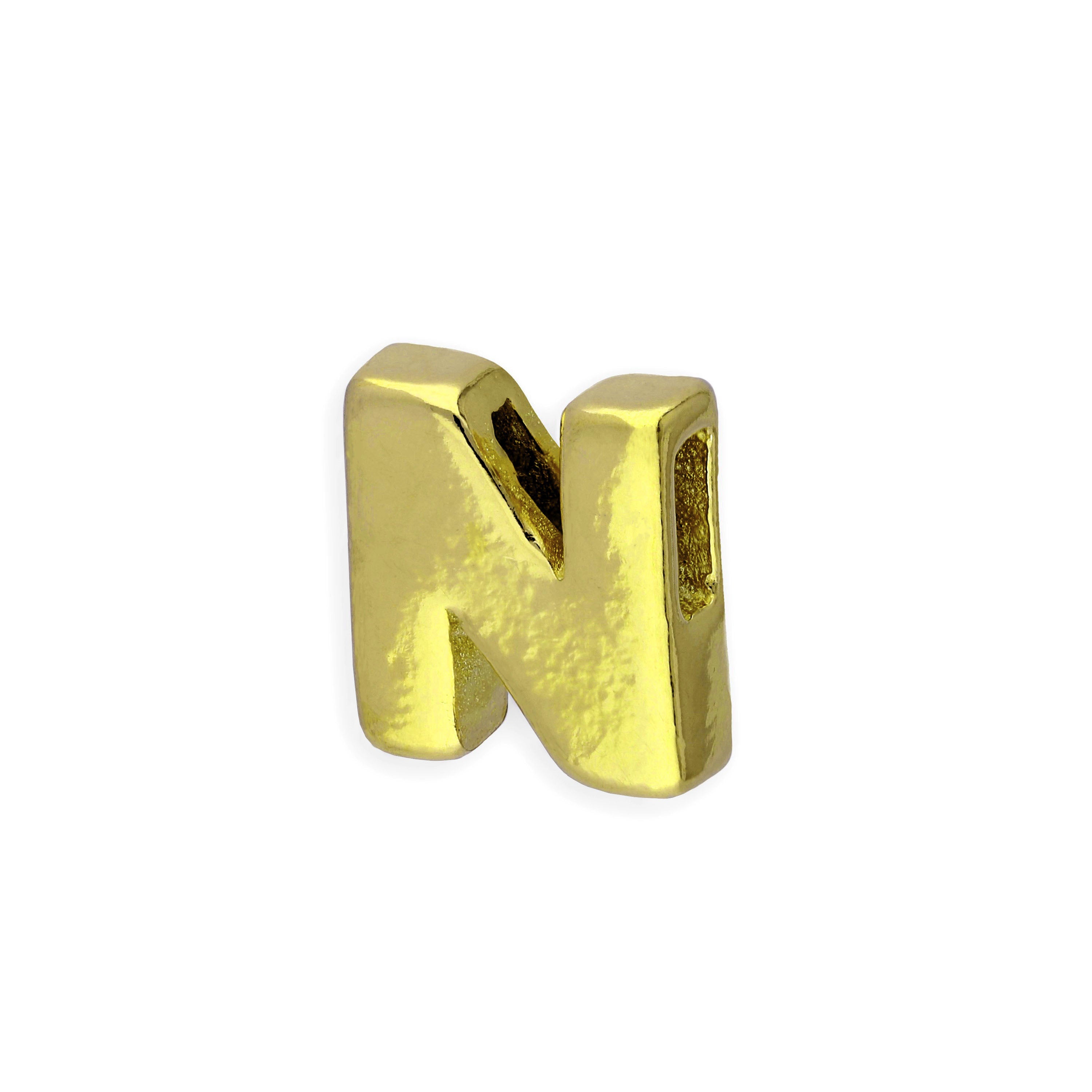 Vergoldeter Sterlingsilber Buchstaben-Perlenanhänger A - Z
