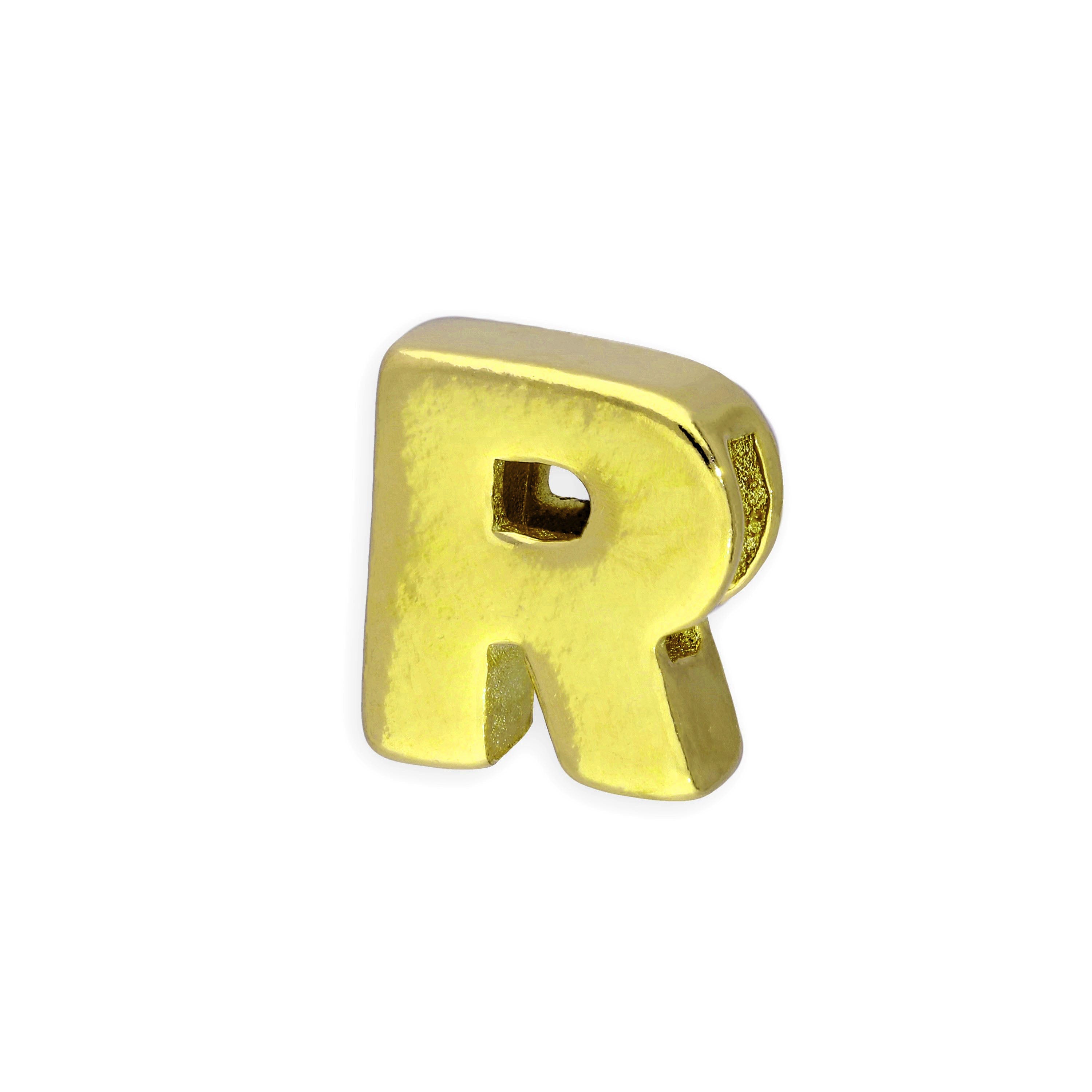Vergoldeter Sterlingsilber Buchstaben-Perlenanhänger A - Z