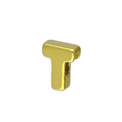 Vergoldeter Sterling Silber Buchstaben-Perlenanhänger A - Z