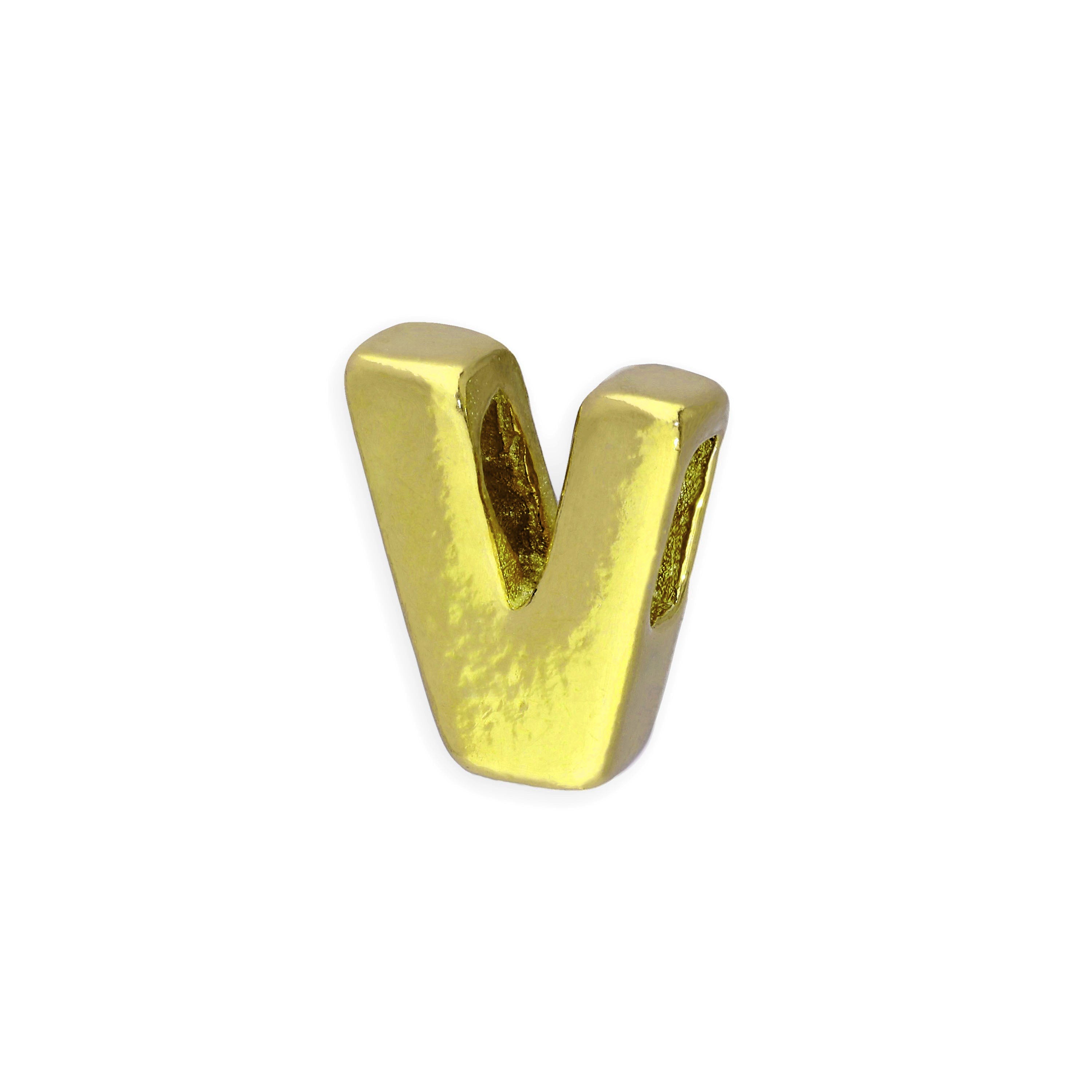 Vergoldeter Sterlingsilber Buchstaben-Perlenanhänger A - Z