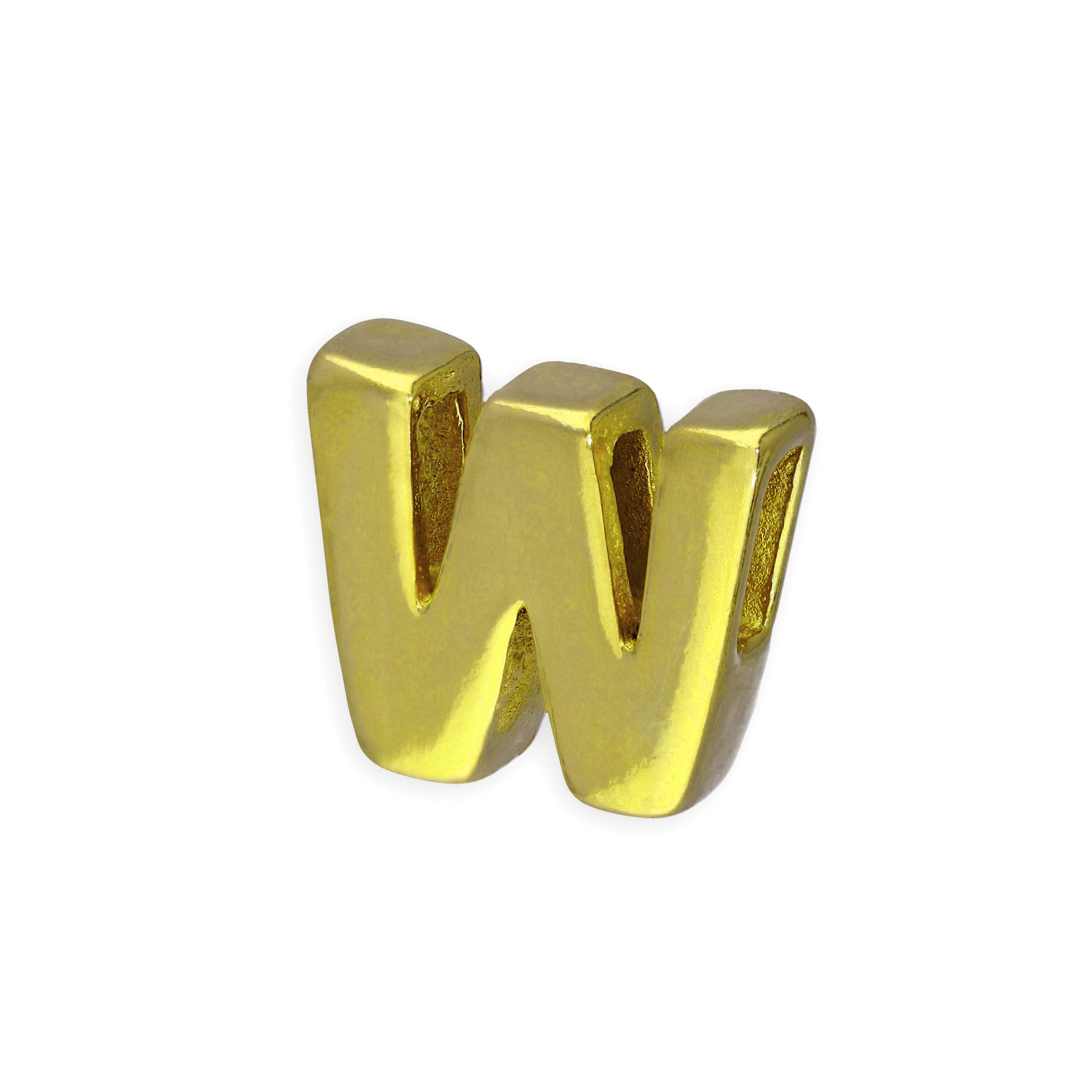 Vergoldeter Sterlingsilber Buchstaben-Perlenanhänger A - Z