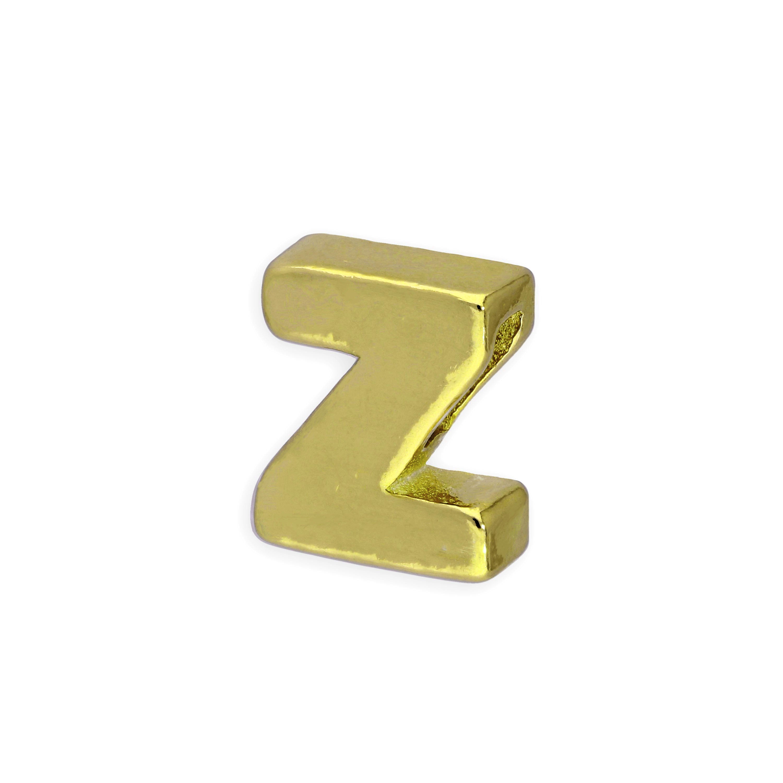 Vergoldeter Sterlingsilber Buchstaben-Perlenanhänger A - Z