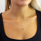 9 Karat Gold Edelstein Herz Anhänger Amethyst