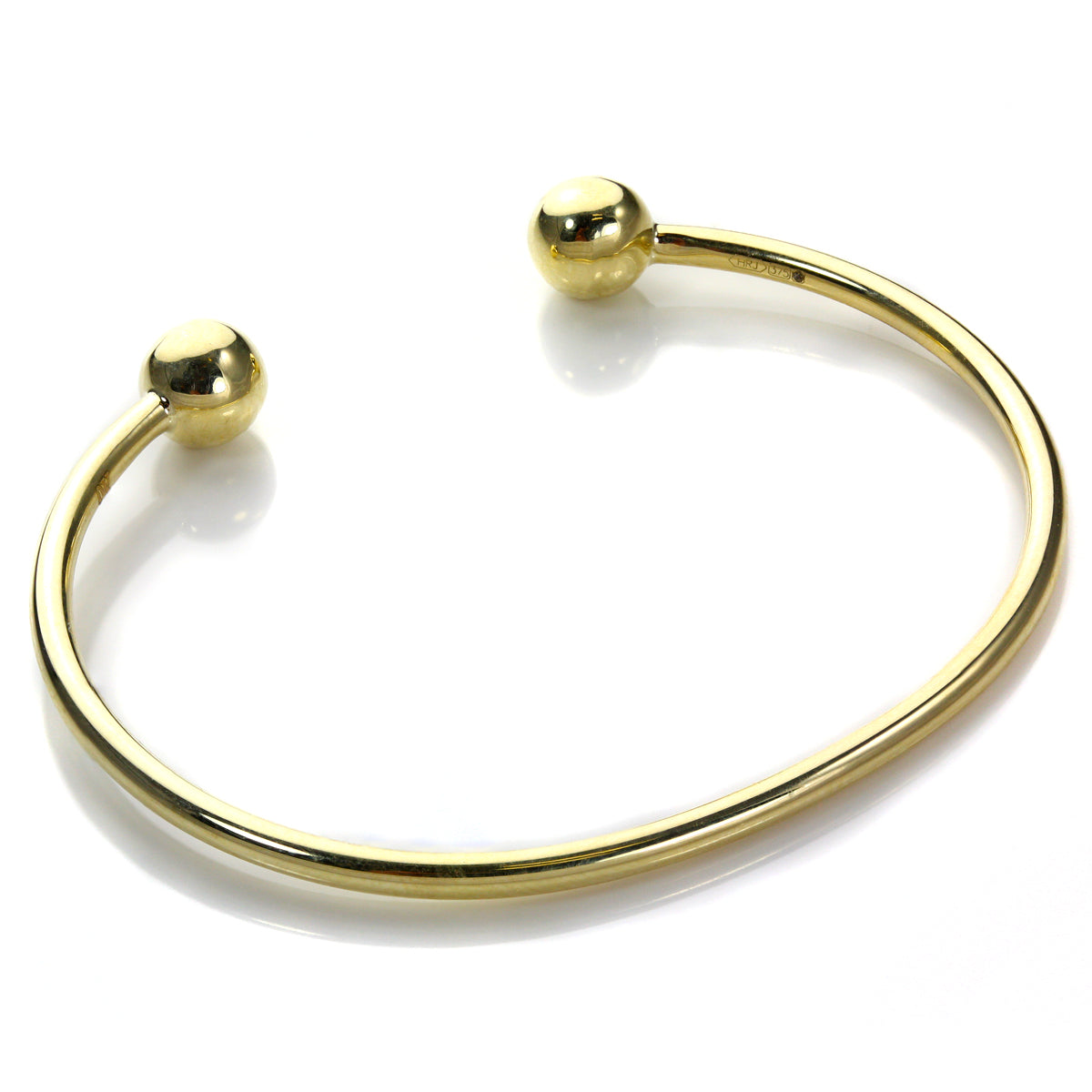 9 Karat Gelbgold Hohl Säugling Armreif