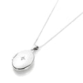 9 Karat Weißgold Diamant-Ovalmedaillon