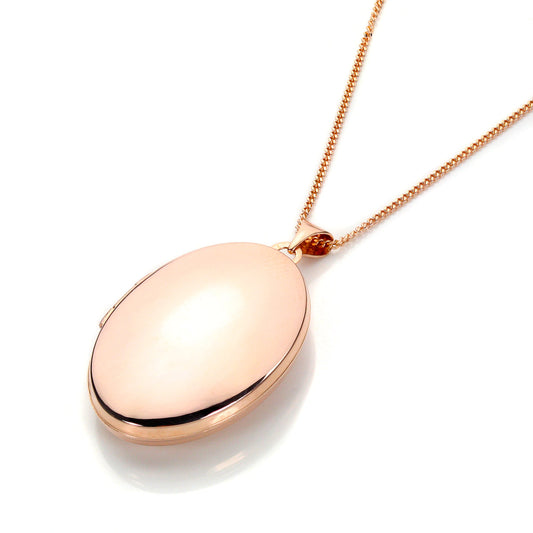  9 Karat Roségold Oval Medaillon