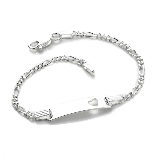 Sterlingsilber KInder Herz Namensschild Armband