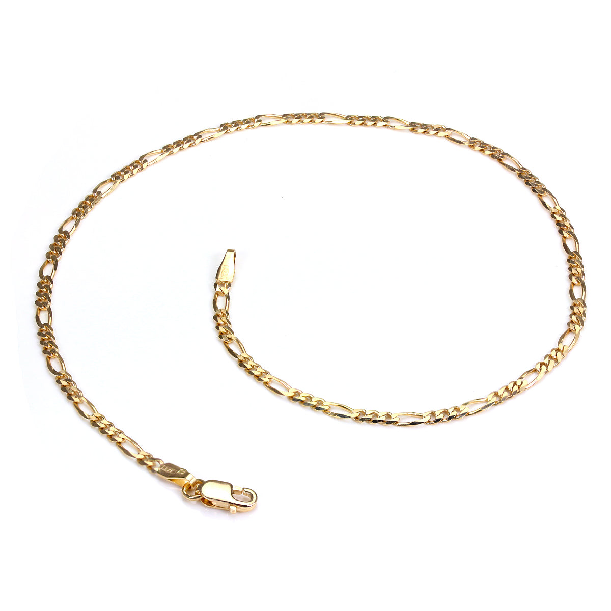 9 Karst Gelbgold Figaro Kette Fußkette