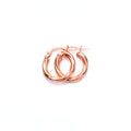9 Karat Roségold Gedrehte Schläferohrringe - 10 mm 15 mm 20 mm