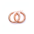 9 Karat Roségold Schlichte Ohrringe - 10 mm 15 mm 20 mm