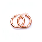 9 Karat Roségold Schlichte Ohrringe - 10 mm 15 mm 20 mm