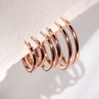 9 Karat Roségold Schlichte Ohrringe - 10 mm 15 mm 20 mm