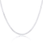 Sterlingsilber Thick Curb Chain Armband & Halskette 18 - 70 cm