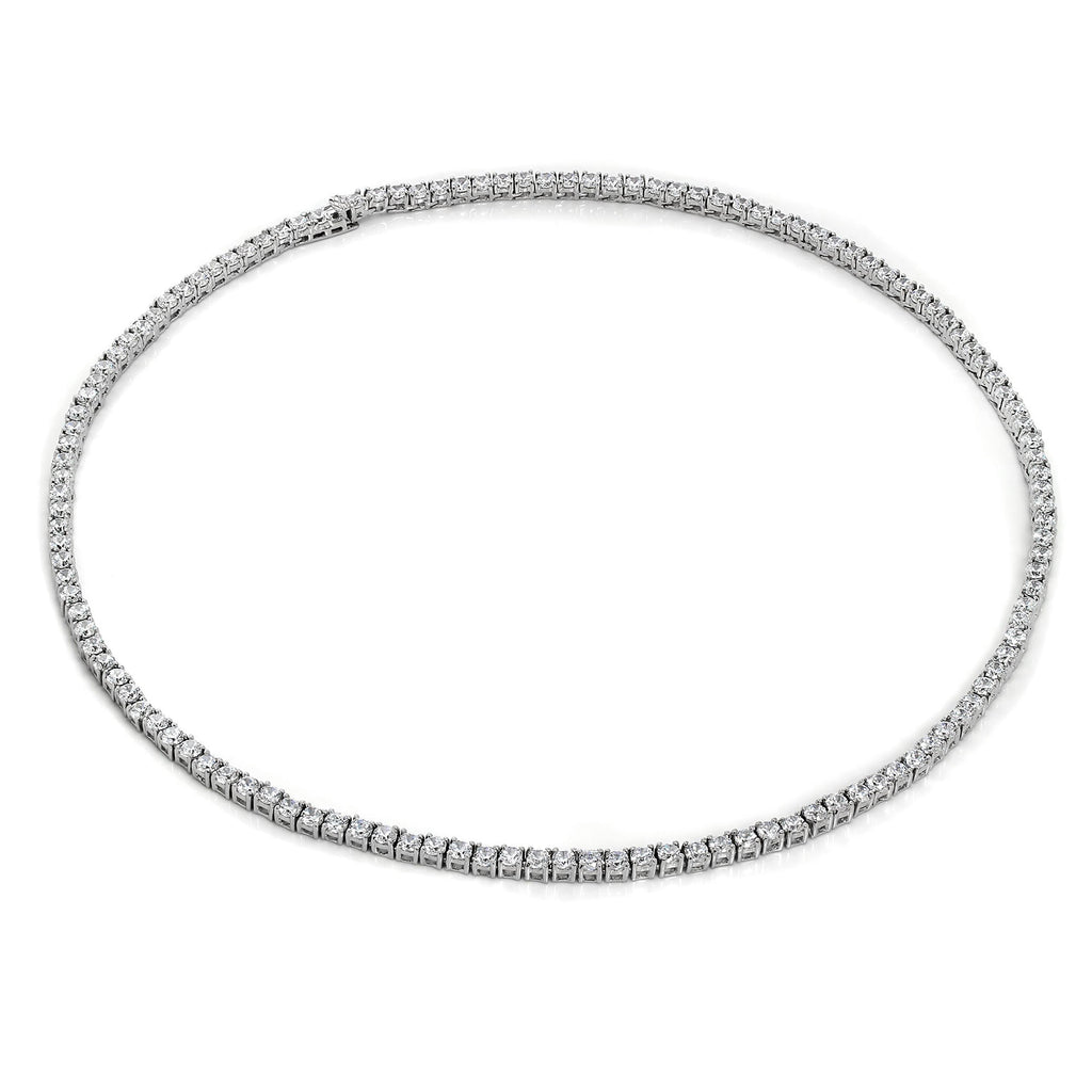 Sterlingsilber & CZ Kristall 43 cm Tennis Collette Halskette
